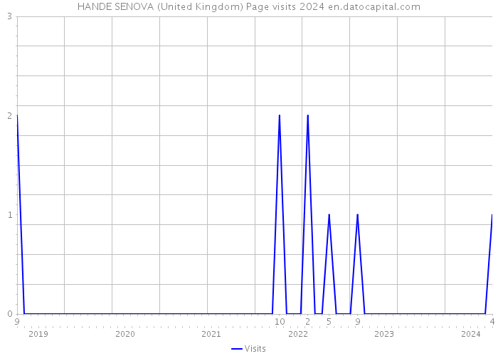 HANDE SENOVA (United Kingdom) Page visits 2024 