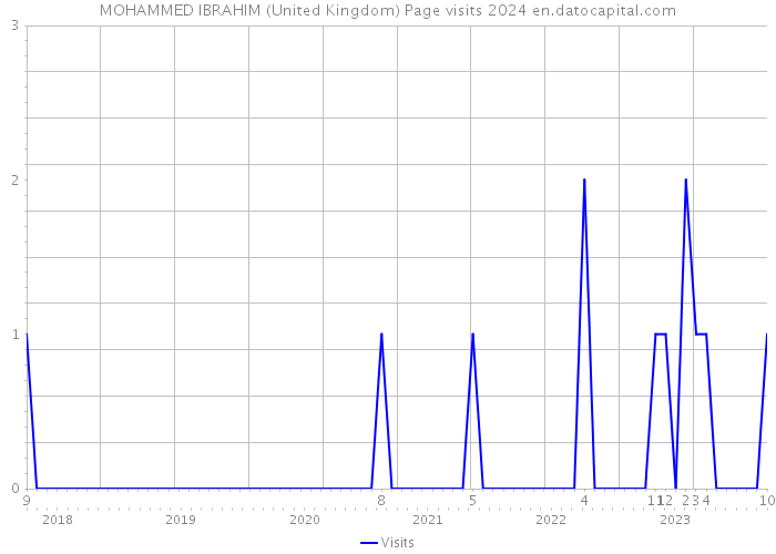 MOHAMMED IBRAHIM (United Kingdom) Page visits 2024 