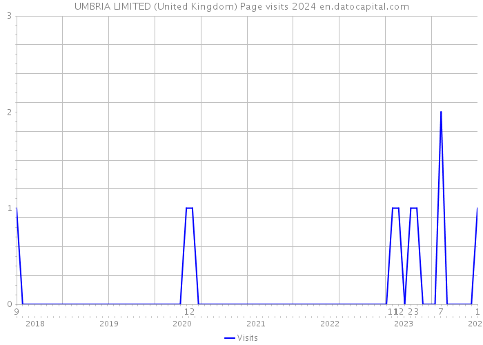 UMBRIA LIMITED (United Kingdom) Page visits 2024 