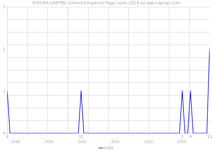 SOPURA LIMITED (United Kingdom) Page visits 2024 