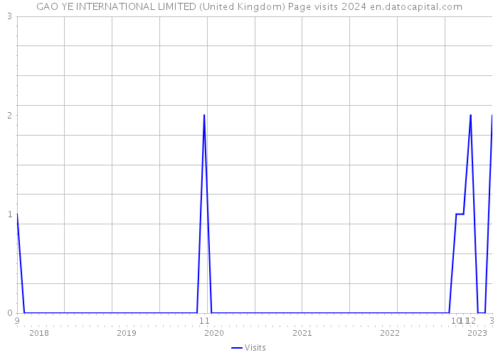 GAO YE INTERNATIONAL LIMITED (United Kingdom) Page visits 2024 