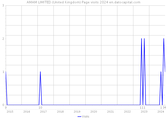 AMAM LIMITED (United Kingdom) Page visits 2024 