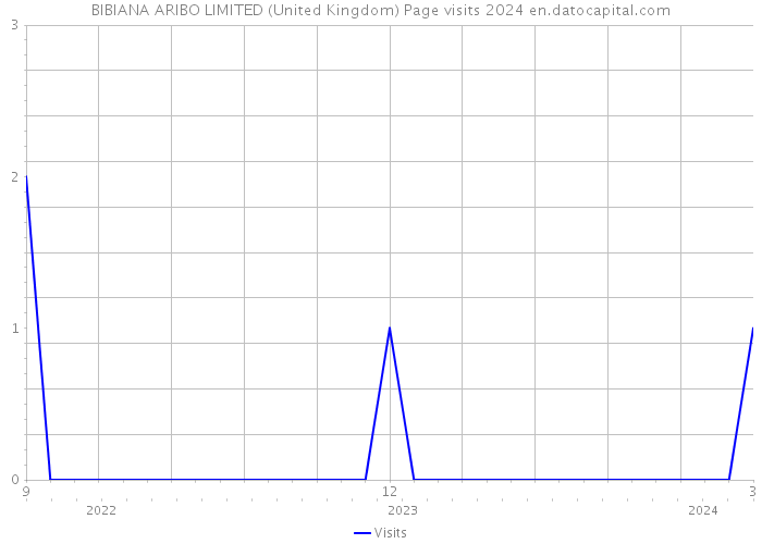 BIBIANA ARIBO LIMITED (United Kingdom) Page visits 2024 