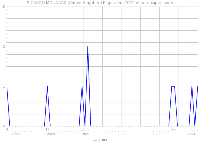 RICARDO MONAGAS (United Kingdom) Page visits 2024 