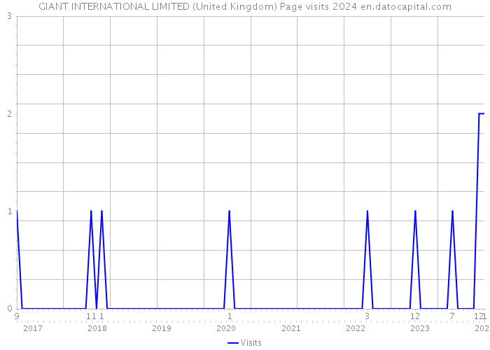 GIANT INTERNATIONAL LIMITED (United Kingdom) Page visits 2024 