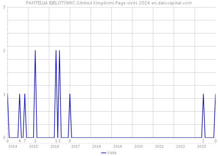 PANTELIJA BJELOTOMIC (United Kingdom) Page visits 2024 