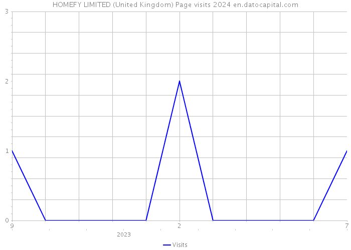 HOMEFY LIMITED (United Kingdom) Page visits 2024 