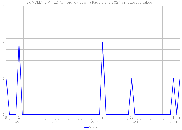 BRINDLEY LIMITED (United Kingdom) Page visits 2024 