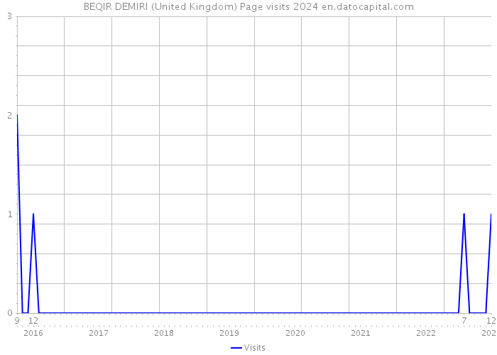 BEQIR DEMIRI (United Kingdom) Page visits 2024 