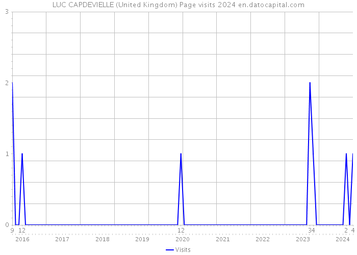 LUC CAPDEVIELLE (United Kingdom) Page visits 2024 