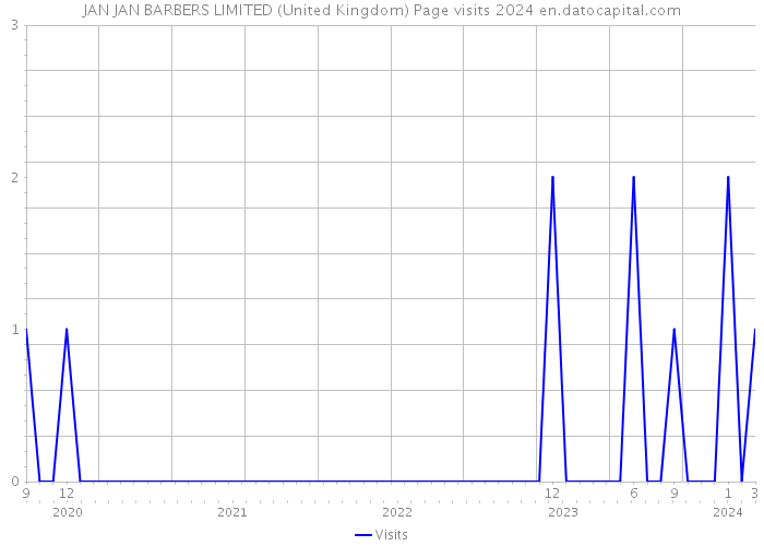 JAN JAN BARBERS LIMITED (United Kingdom) Page visits 2024 