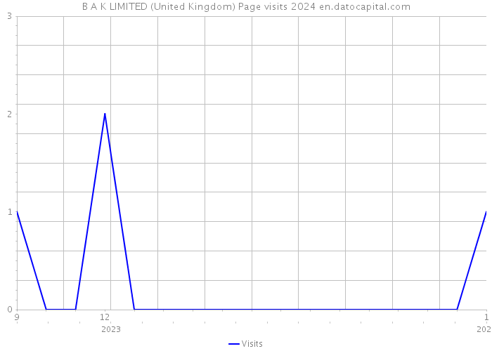 B A K LIMITED (United Kingdom) Page visits 2024 