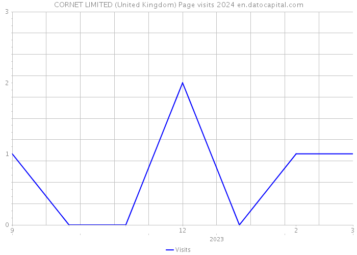 CORNET LIMITED (United Kingdom) Page visits 2024 