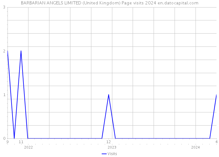 BARBARIAN ANGELS LIMITED (United Kingdom) Page visits 2024 