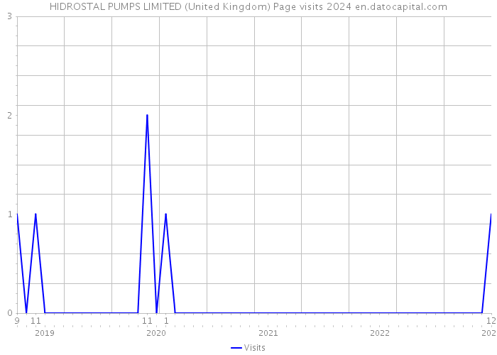HIDROSTAL PUMPS LIMITED (United Kingdom) Page visits 2024 