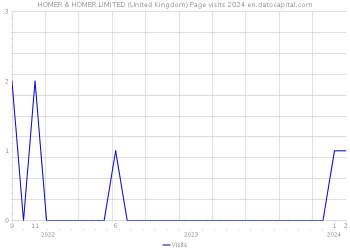 HOMER & HOMER LIMITED (United Kingdom) Page visits 2024 