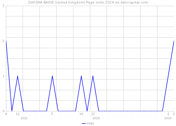 DAKSHA BAINS (United Kingdom) Page visits 2024 