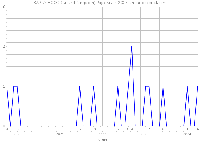 BARRY HOOD (United Kingdom) Page visits 2024 