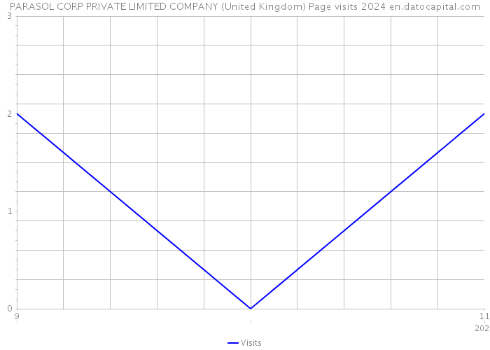 PARASOL CORP PRIVATE LIMITED COMPANY (United Kingdom) Page visits 2024 