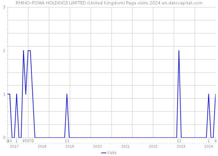 RHINO-POWA HOLDINGS LIMITED (United Kingdom) Page visits 2024 