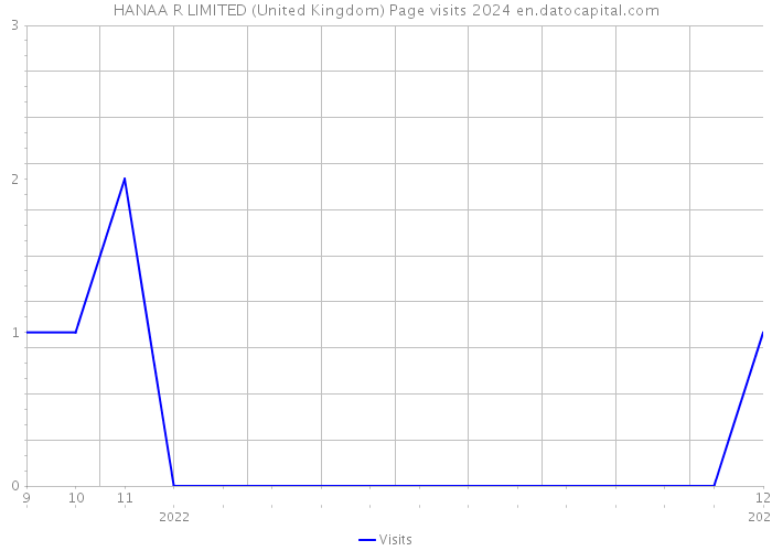 HANAA R LIMITED (United Kingdom) Page visits 2024 