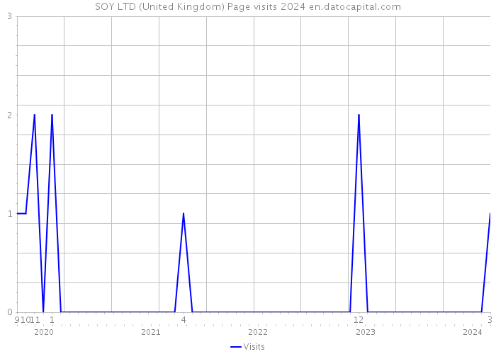 SOY LTD (United Kingdom) Page visits 2024 