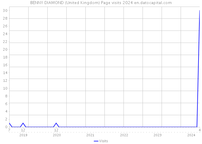BENNY DIAMOND (United Kingdom) Page visits 2024 