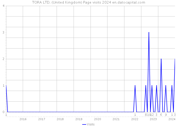 TORA LTD. (United Kingdom) Page visits 2024 
