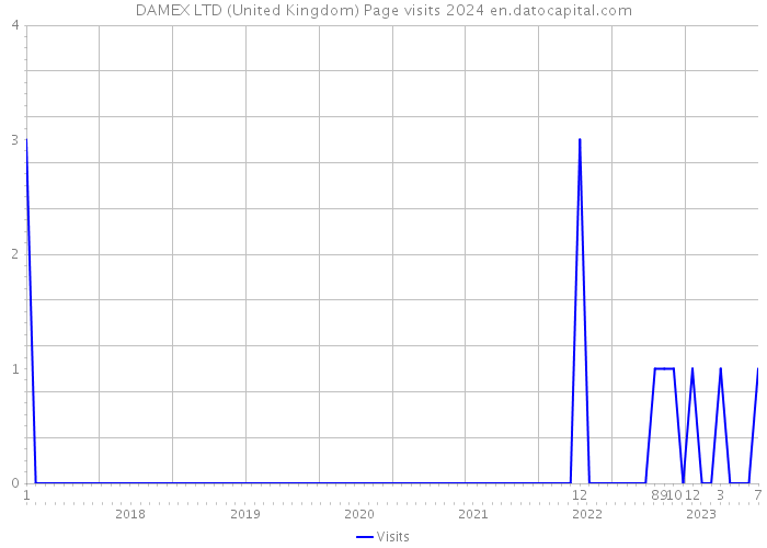DAMEX LTD (United Kingdom) Page visits 2024 
