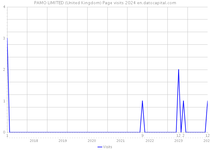 PAMO LIMITED (United Kingdom) Page visits 2024 
