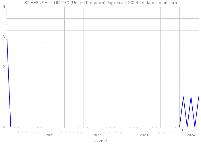 87 HERNE HILL LIMITED (United Kingdom) Page visits 2024 