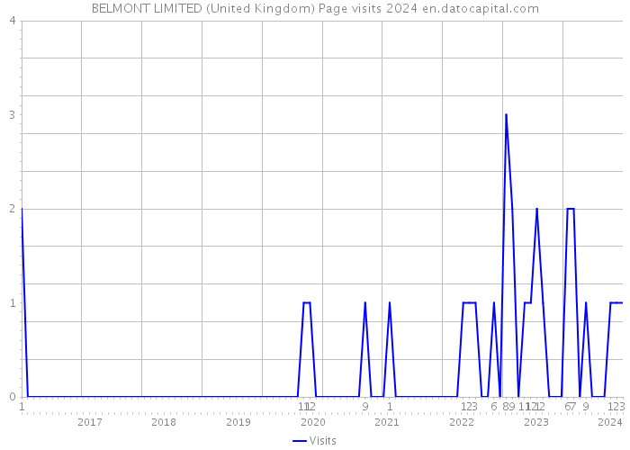 BELMONT LIMITED (United Kingdom) Page visits 2024 