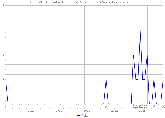 DET LIMITED (United Kingdom) Page visits 2024 