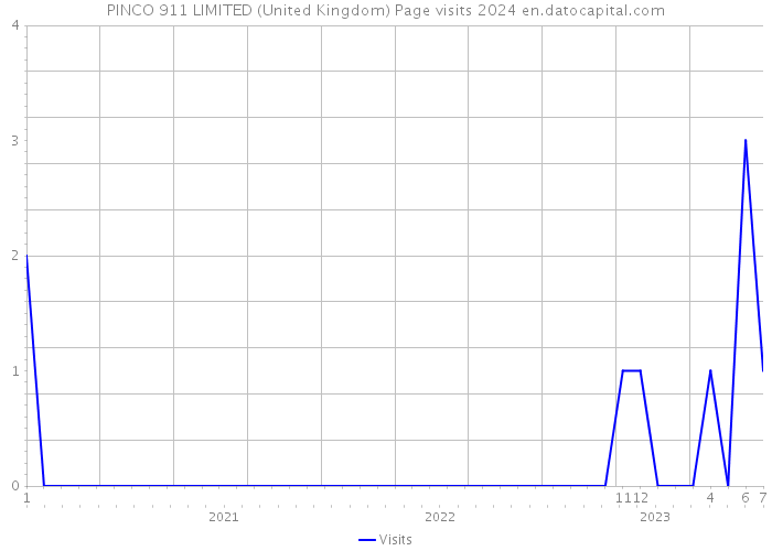PINCO 911 LIMITED (United Kingdom) Page visits 2024 