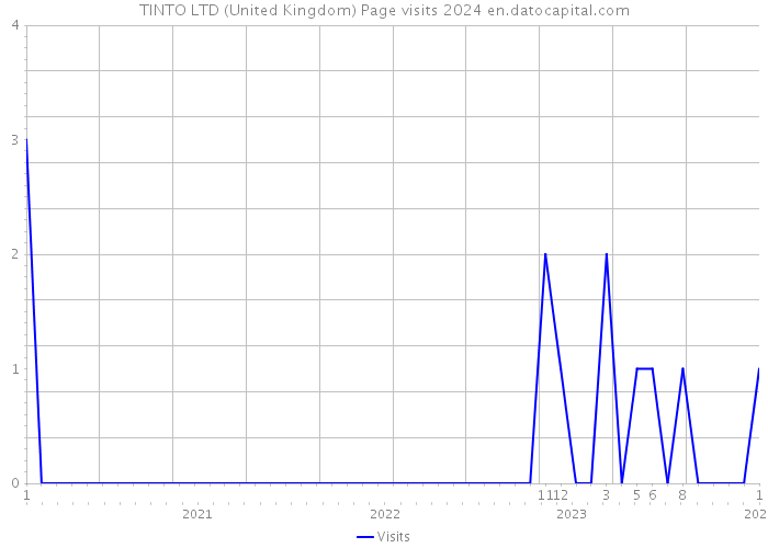 TINTO LTD (United Kingdom) Page visits 2024 