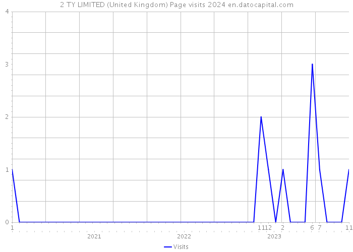 2 TY LIMITED (United Kingdom) Page visits 2024 