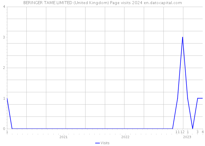 BERINGER TAME LIMITED (United Kingdom) Page visits 2024 