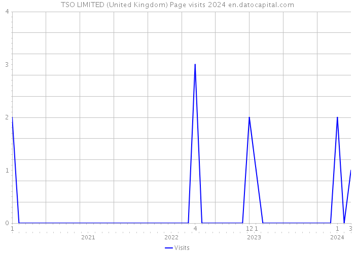 TSO LIMITED (United Kingdom) Page visits 2024 