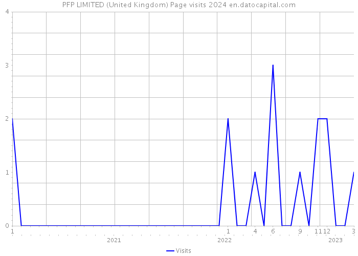 PFP LIMITED (United Kingdom) Page visits 2024 