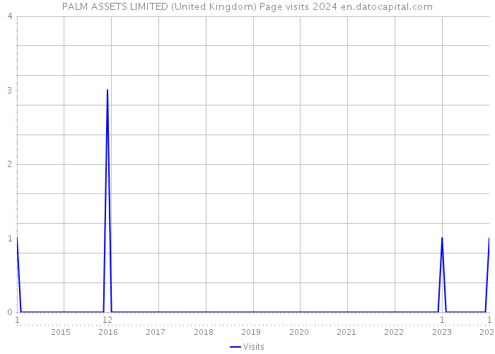PALM ASSETS LIMITED (United Kingdom) Page visits 2024 