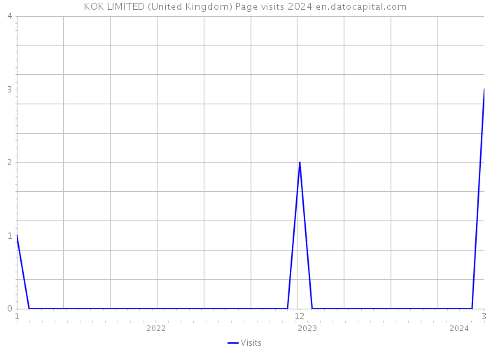 KOK LIMITED (United Kingdom) Page visits 2024 