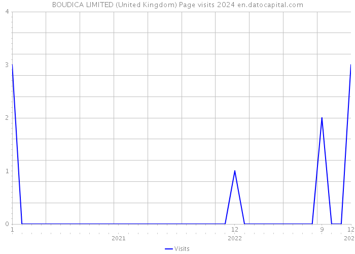 BOUDICA LIMITED (United Kingdom) Page visits 2024 