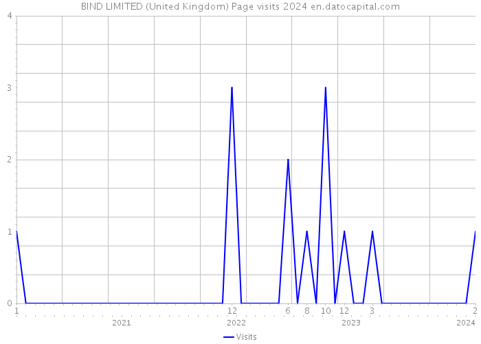 BIND LIMITED (United Kingdom) Page visits 2024 