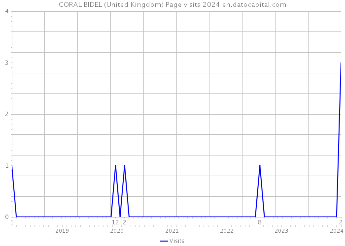 CORAL BIDEL (United Kingdom) Page visits 2024 