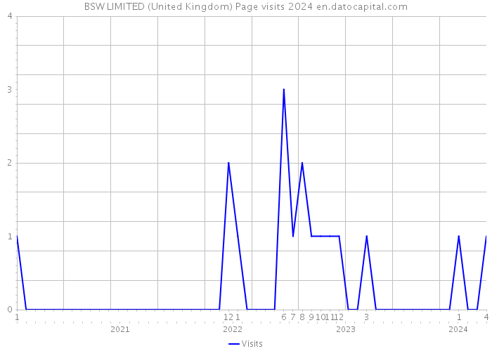 BSW LIMITED (United Kingdom) Page visits 2024 