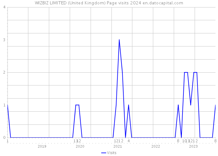 WIZBIZ LIMITED (United Kingdom) Page visits 2024 