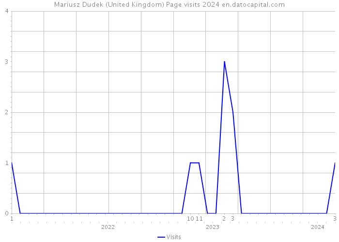 Mariusz Dudek (United Kingdom) Page visits 2024 