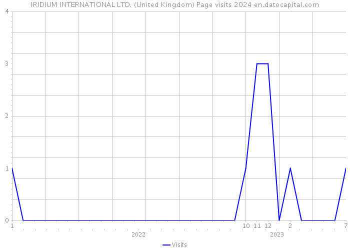 IRIDIUM INTERNATIONAL LTD. (United Kingdom) Page visits 2024 