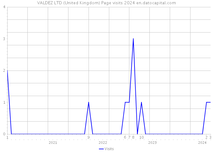 VALDEZ LTD (United Kingdom) Page visits 2024 