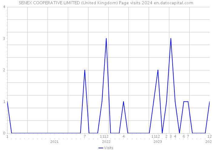 SENEX COOPERATIVE LIMITED (United Kingdom) Page visits 2024 